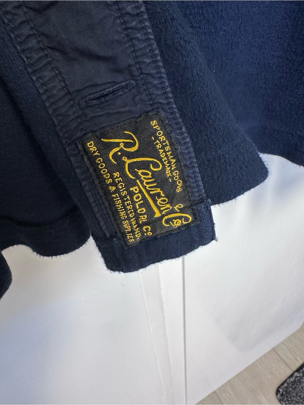 Ralph Lauren Navy Blue Casual Button-Down Shirt. see other pix for true color